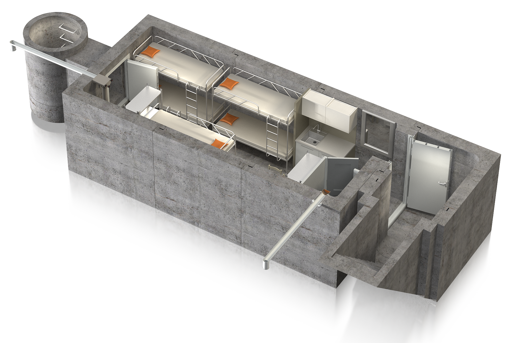 Modular Shelter_M_wiz_PP_B2_przekroj od gory 1